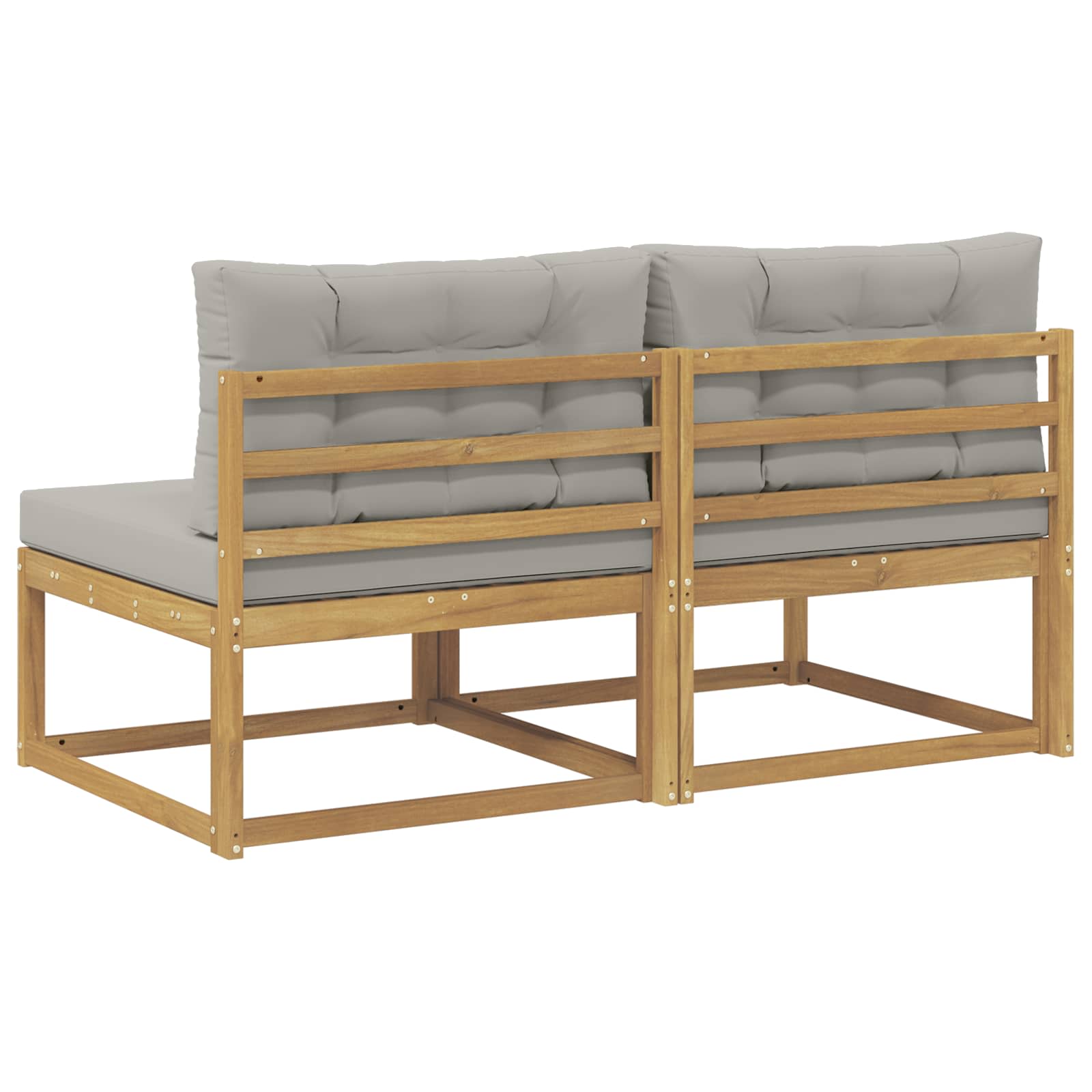 vidaXL 2 Sztuka Środkowa sofa ogrodowa Poliester Biały