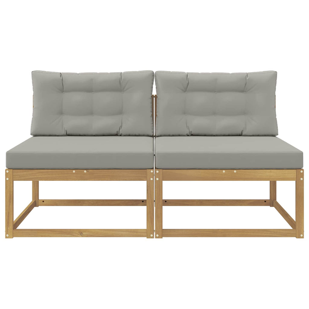 vidaXL 2 Sztuka Środkowa sofa ogrodowa Poliester Biały