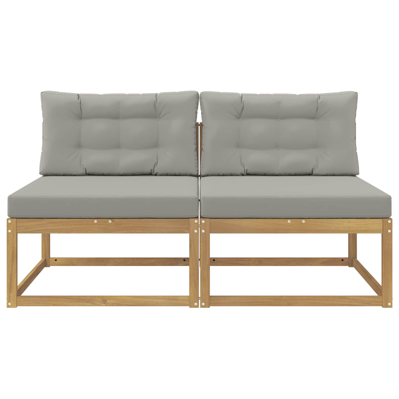 vidaXL 2 Sztuka Środkowa sofa ogrodowa Poliester Biały