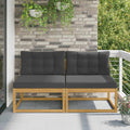 vidaXL 2 Sztuka Środkowa sofa ogrodowa Poliester Biały
