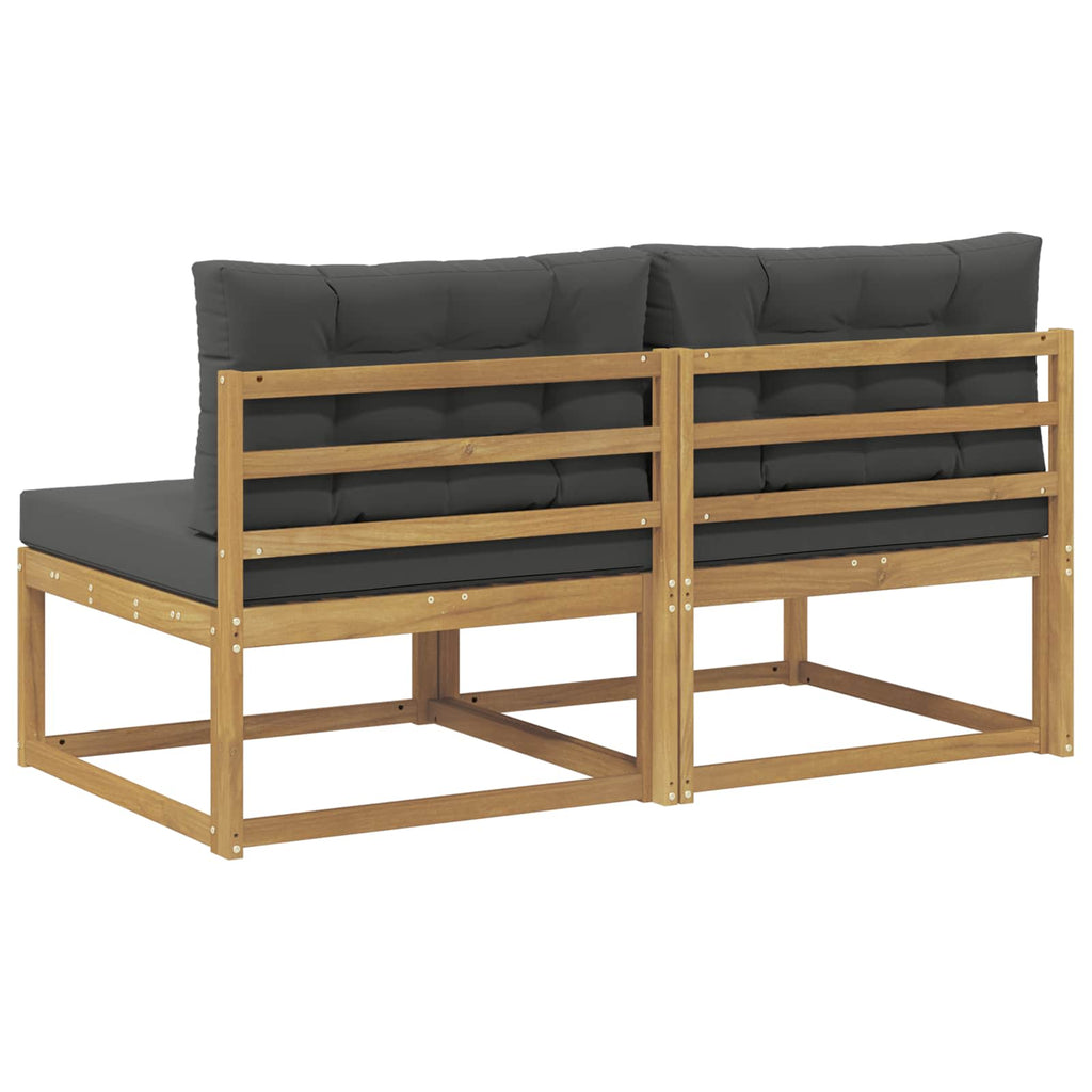 vidaXL 2 Sztuka Środkowa sofa ogrodowa Poliester Biały
