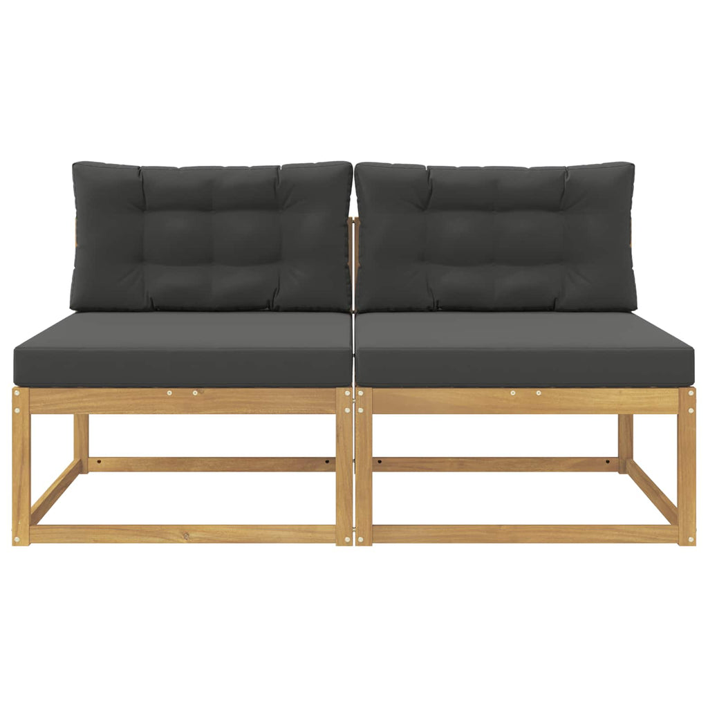 vidaXL 2 Sztuka Środkowa sofa ogrodowa Poliester Biały