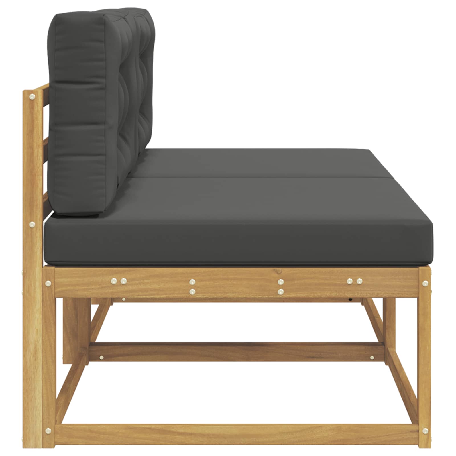 vidaXL 2 Sztuka Środkowa sofa ogrodowa Poliester Biały