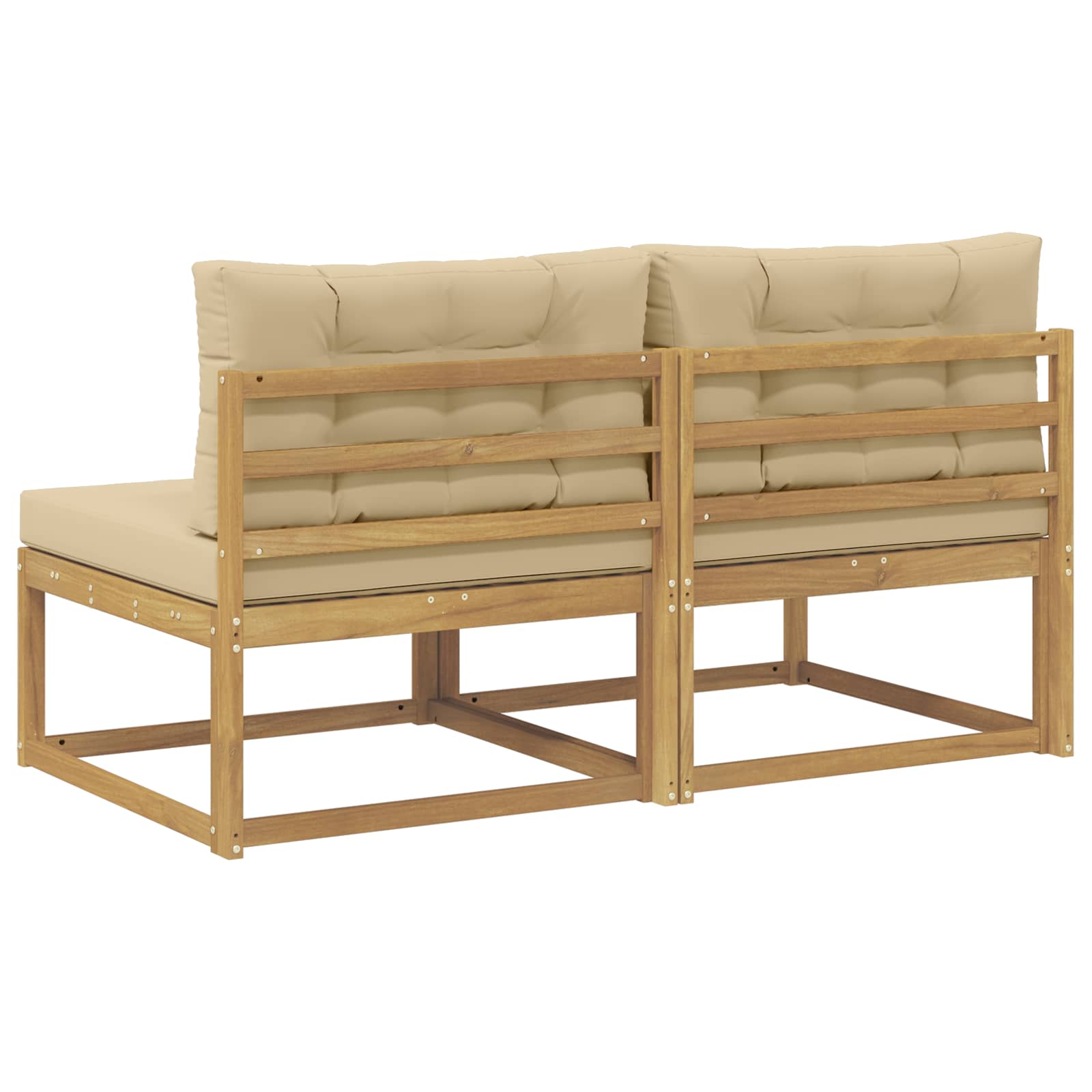 vidaXL 2 Sztuka Środkowa sofa ogrodowa Poliester Biały