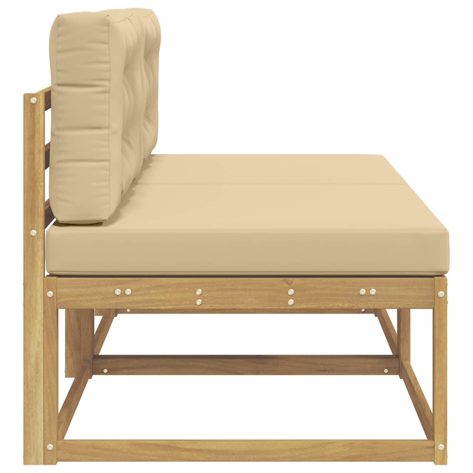 vidaXL 2 Sztuka Środkowa sofa ogrodowa Poliester Biały