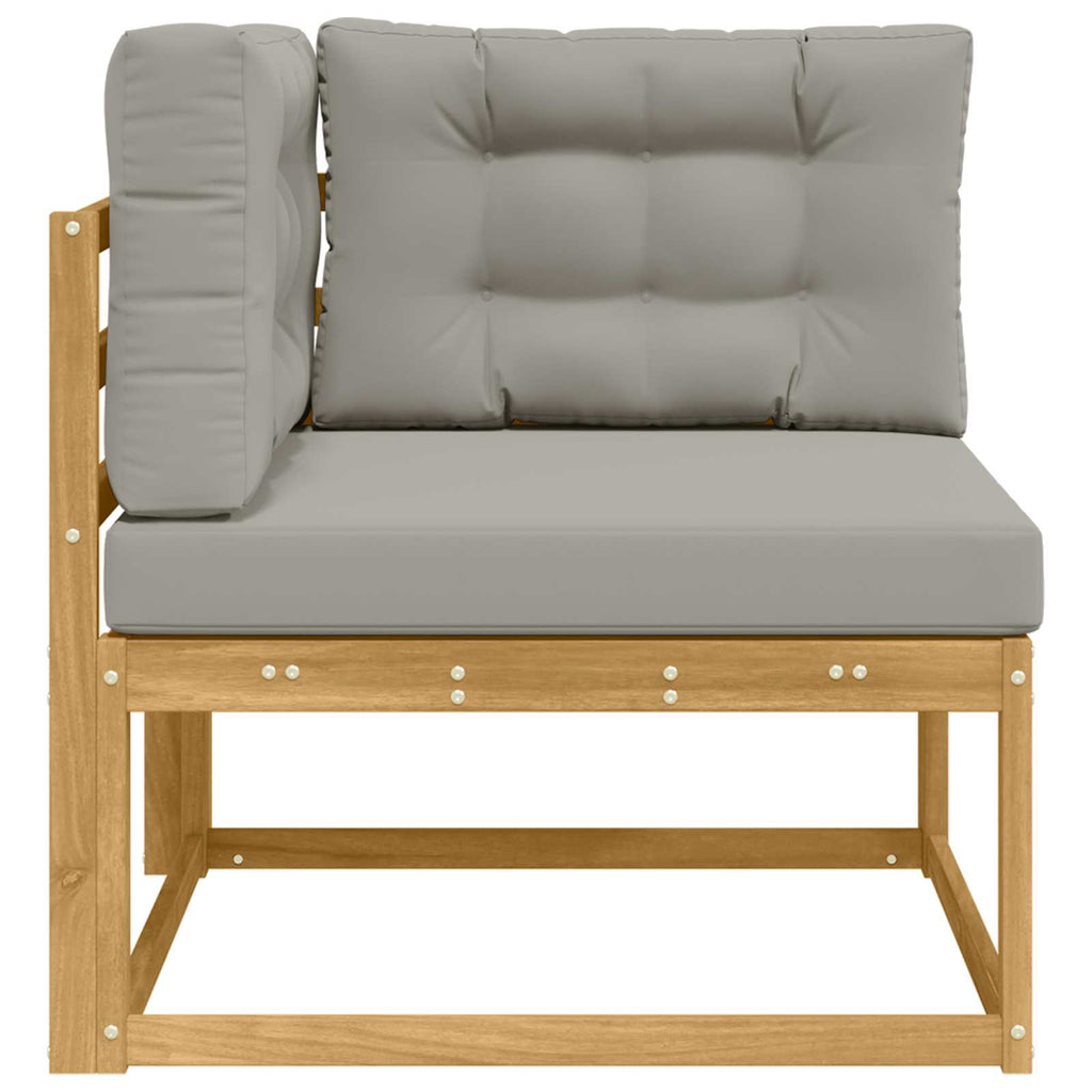 vidaXL Sofa narożna na zewnątrz Poliester Biały