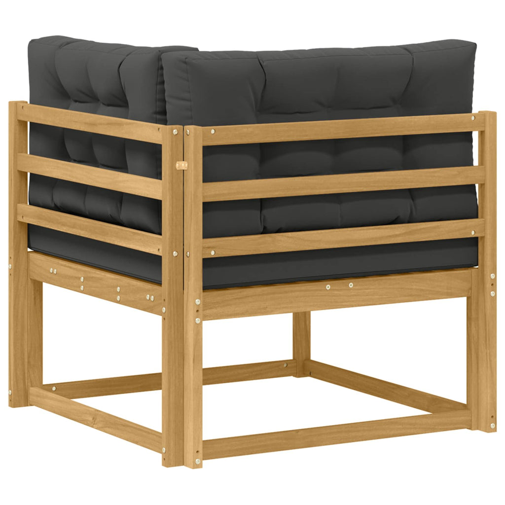 vidaXL Sofa narożna na zewnątrz Poliester Biały