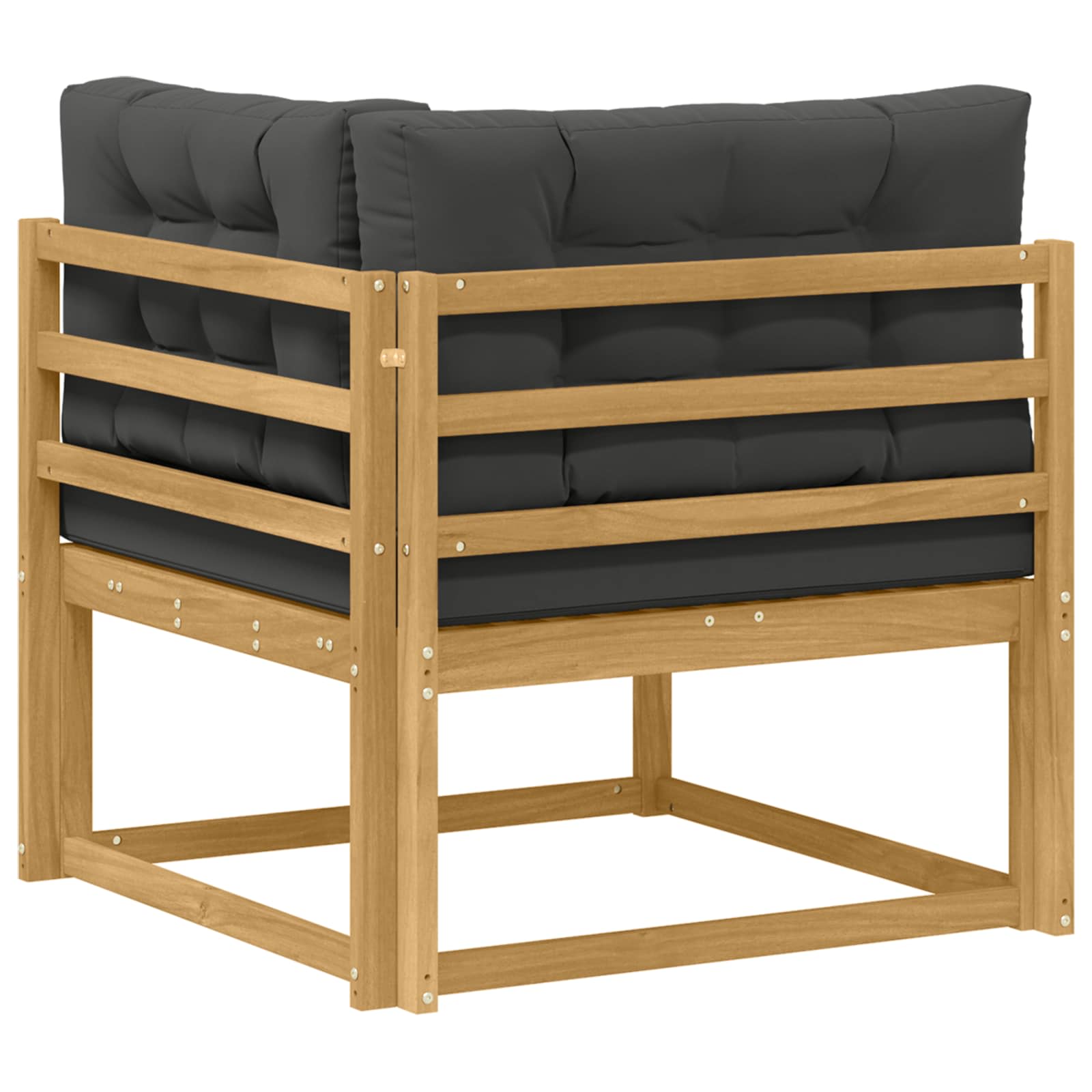 vidaXL Sofa narożna na zewnątrz Poliester Biały