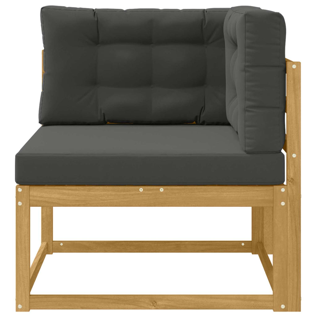 vidaXL Sofa narożna na zewnątrz Poliester Biały