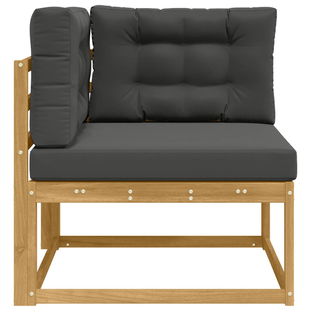 vidaXL Sofa narożna na zewnątrz Poliester Biały