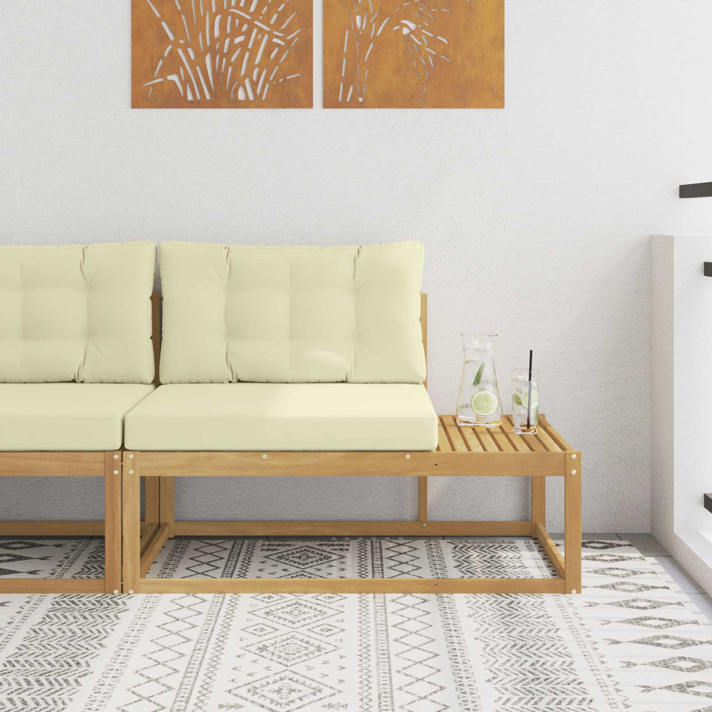 vidaXL Sofa końcowa na zewnątrz Biały 115 x 83 x 73 cm Poliester
