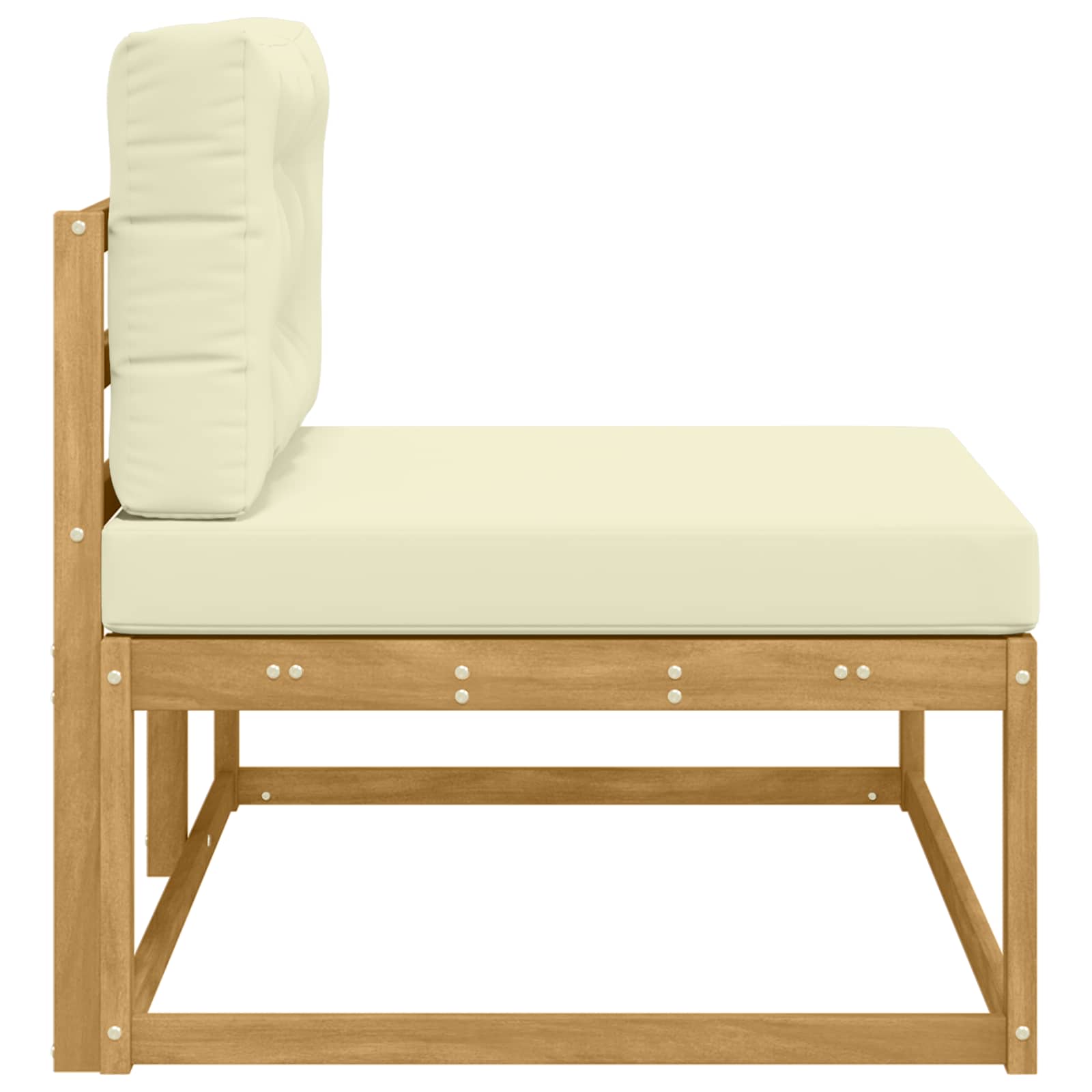 vidaXL Sofa końcowa na zewnątrz Biały 115 x 83 x 73 cm Poliester