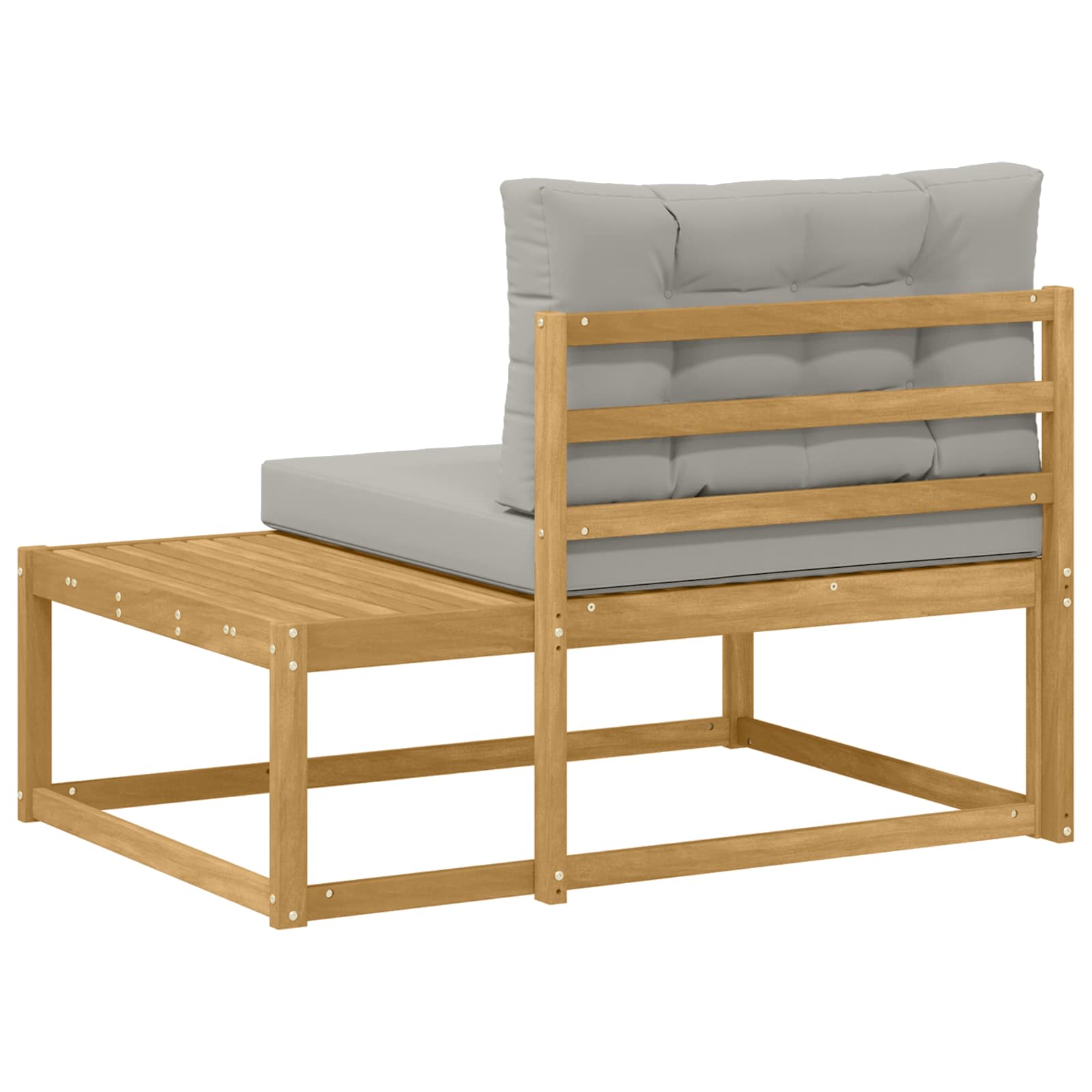 vidaXL Sofa końcowa na zewnątrz Biały 115 x 83 x 73 cm Poliester