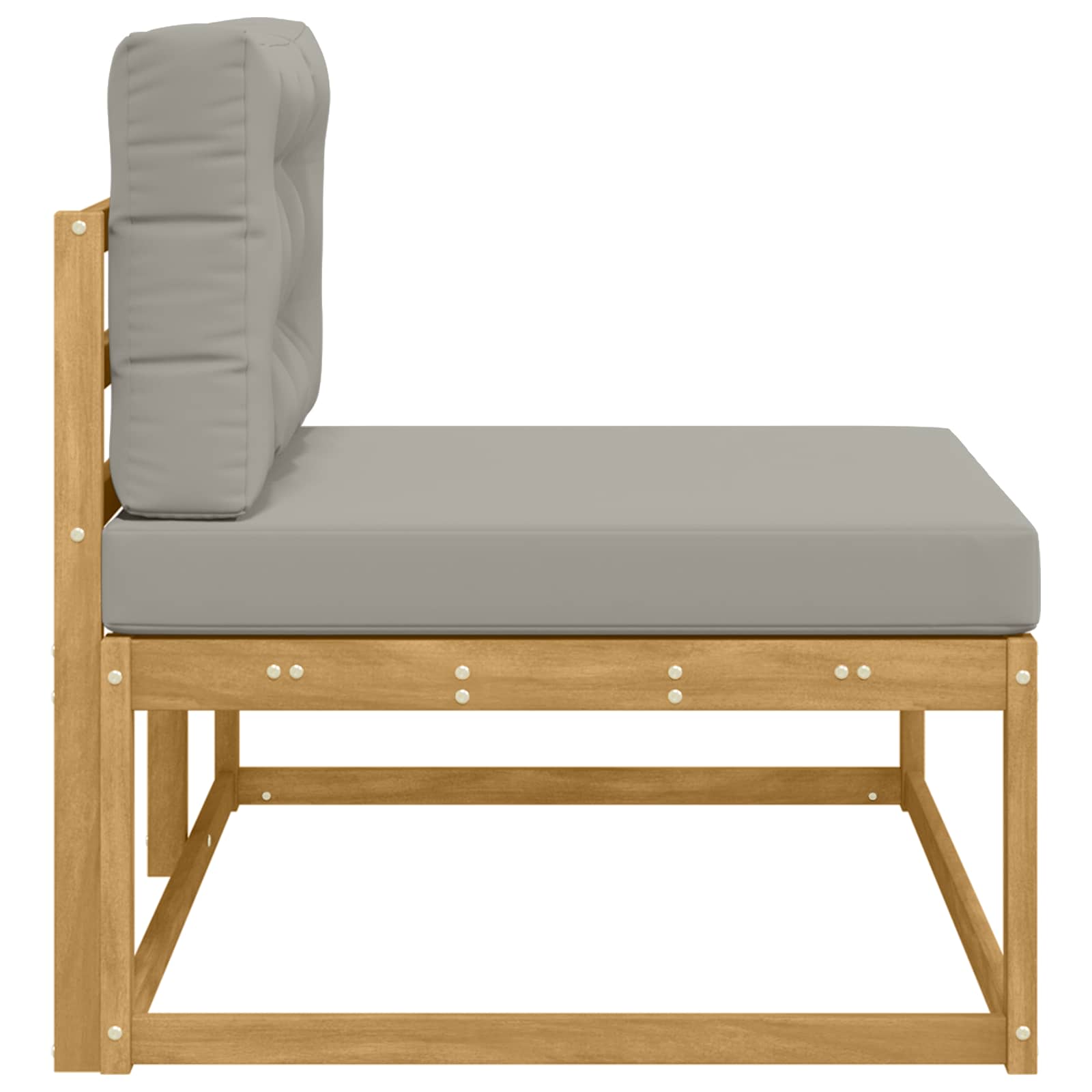 vidaXL Sofa końcowa na zewnątrz Biały 115 x 83 x 73 cm Poliester