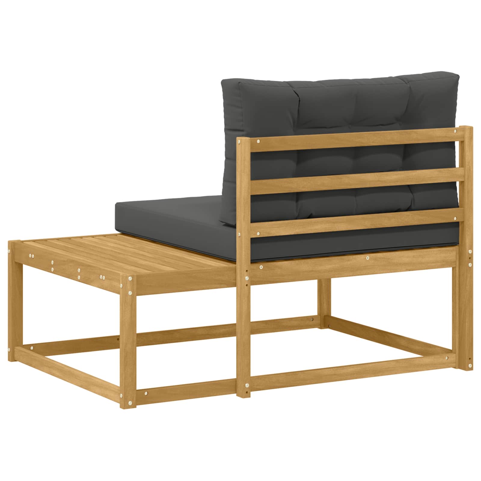 vidaXL Sofa końcowa na zewnątrz Biały 115 x 83 x 73 cm Poliester