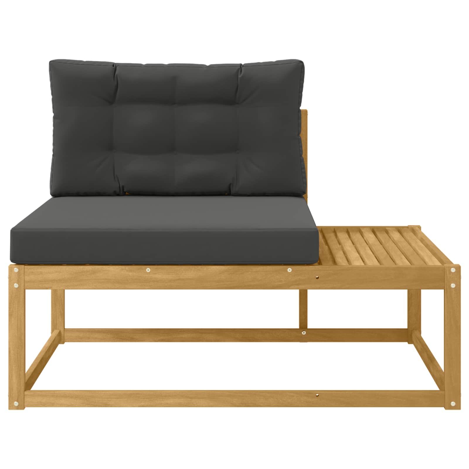 vidaXL Sofa końcowa na zewnątrz Biały 115 x 83 x 73 cm Poliester