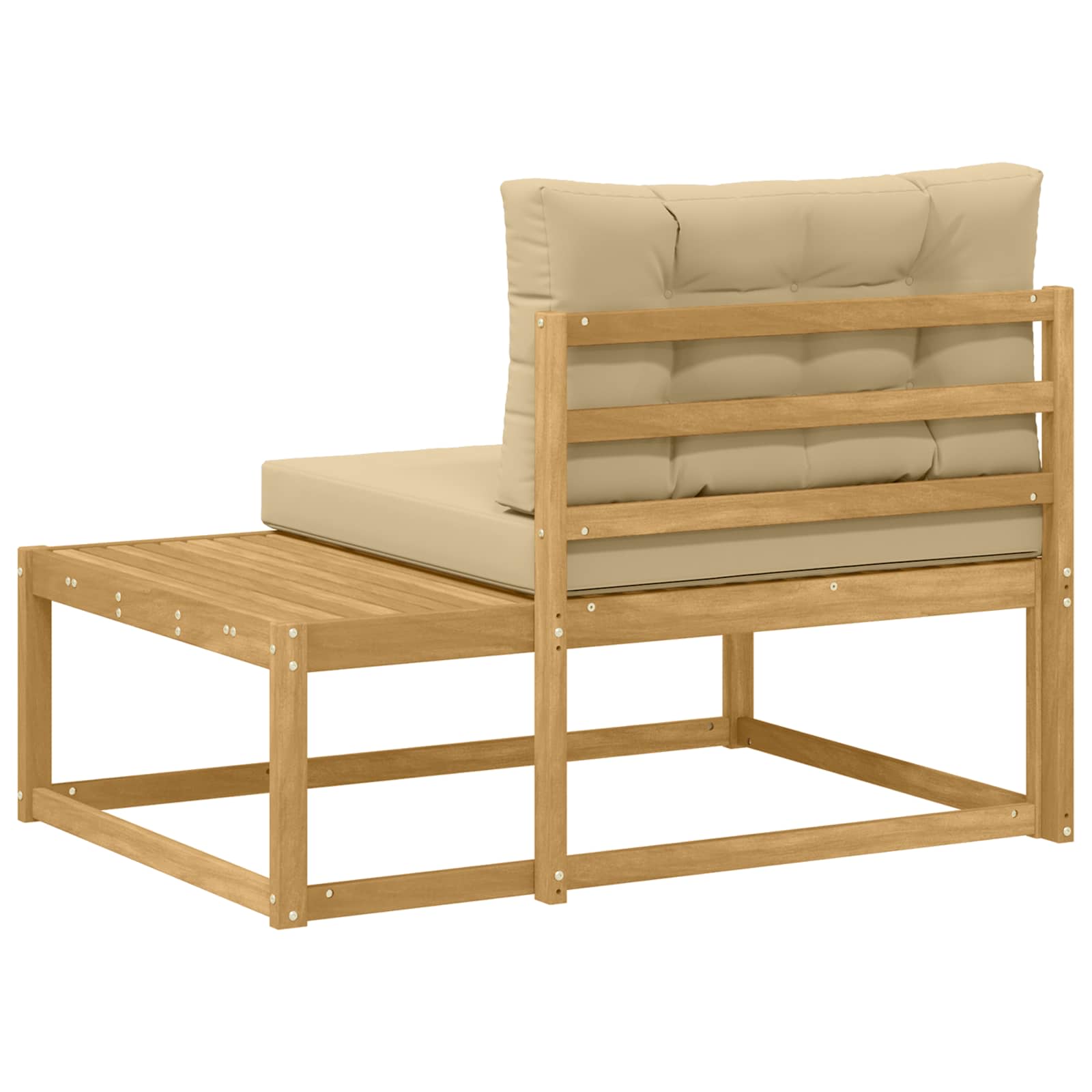 vidaXL Sofa końcowa na zewnątrz Biały 115 x 83 x 73 cm Poliester