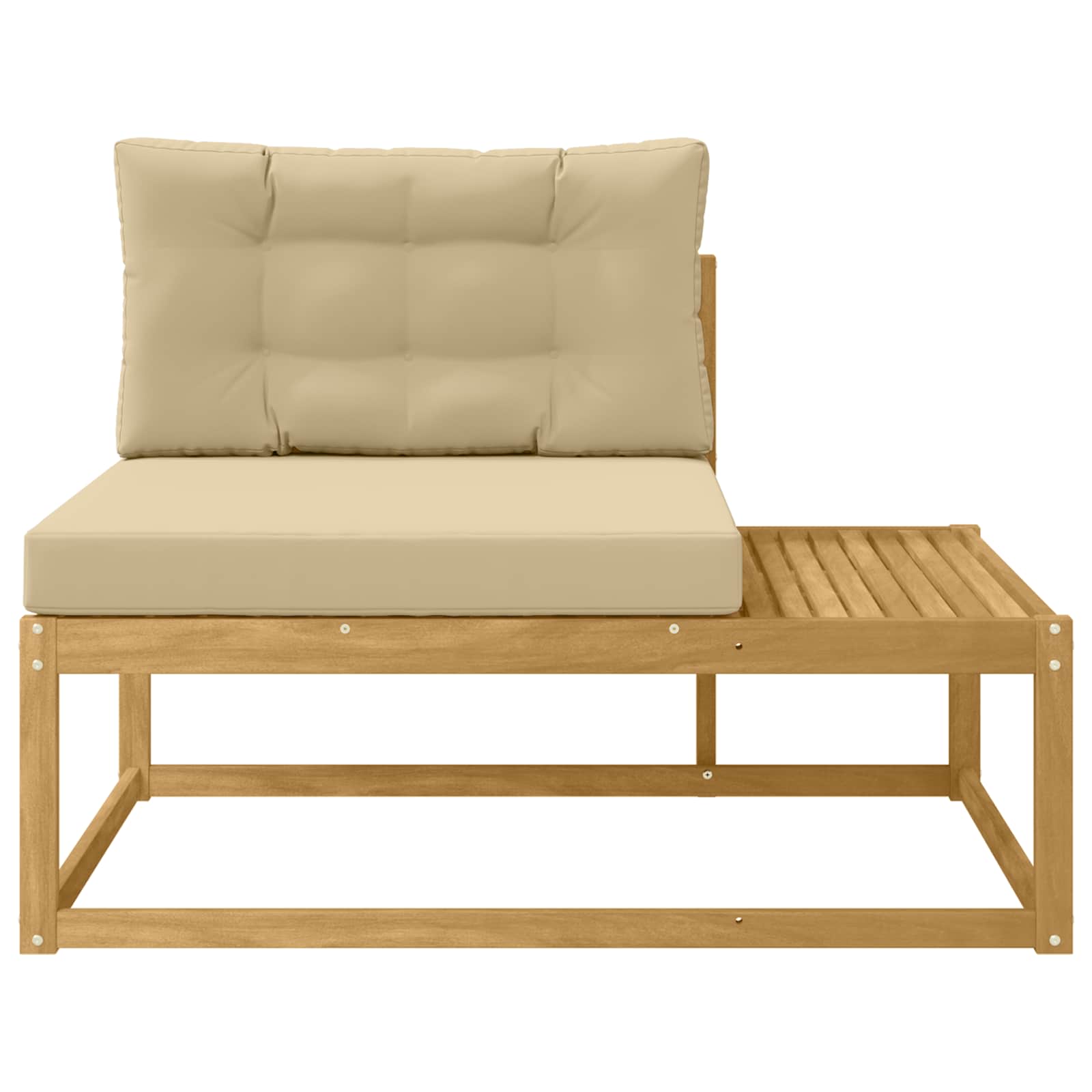 vidaXL Sofa końcowa na zewnątrz Biały 115 x 83 x 73 cm Poliester