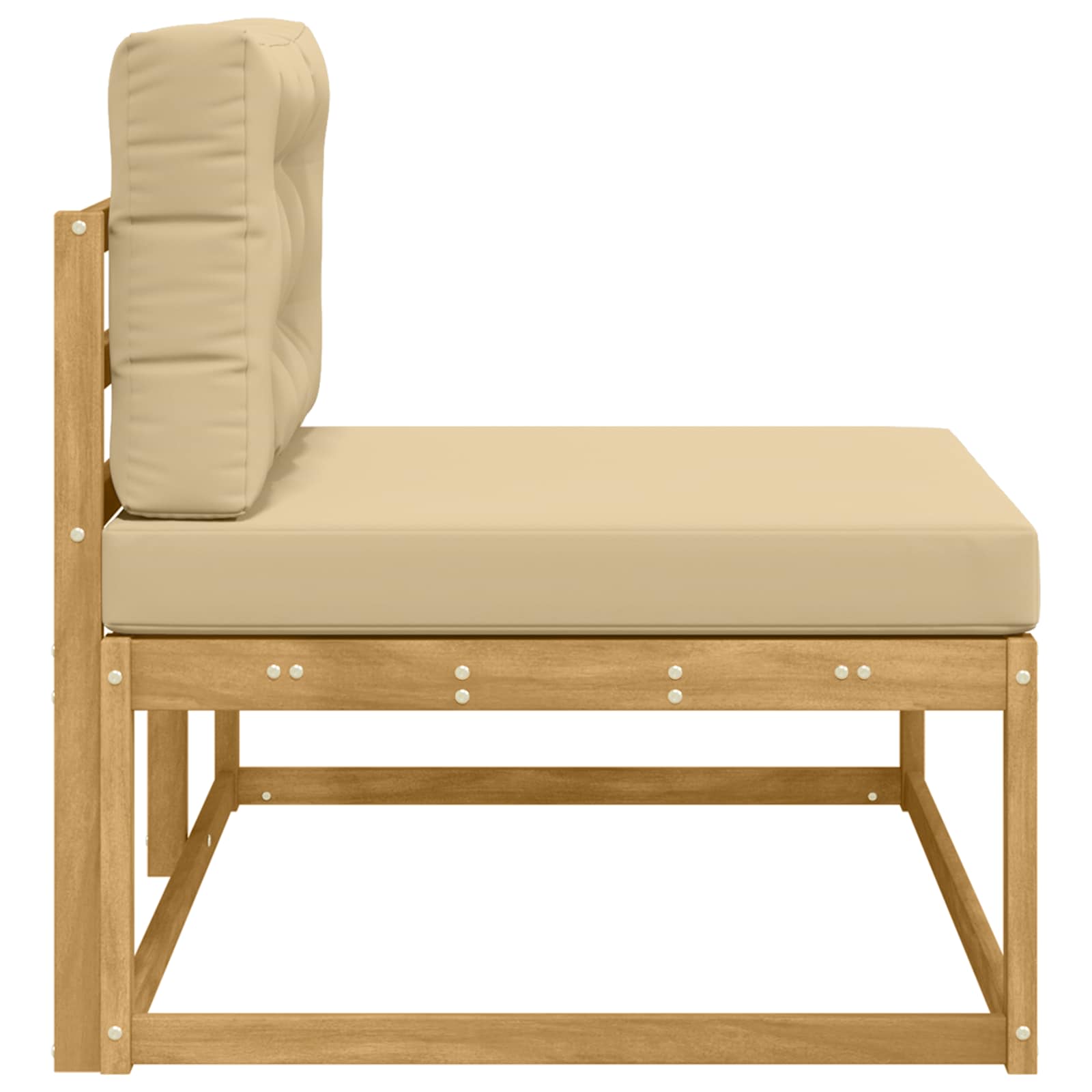 vidaXL Sofa końcowa na zewnątrz Biały 115 x 83 x 73 cm Poliester