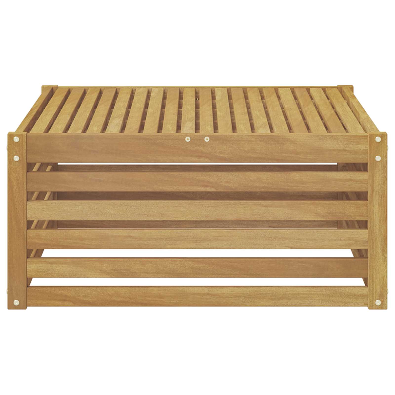 vidaXL Stół na Zewnątrz Lite Drewno Akacji Biały 79 x 79 x 37 cm