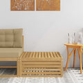 vidaXL Pufa na zewnątrz Lite Drewno Akacji Biały 79 x 79 x 37 cm