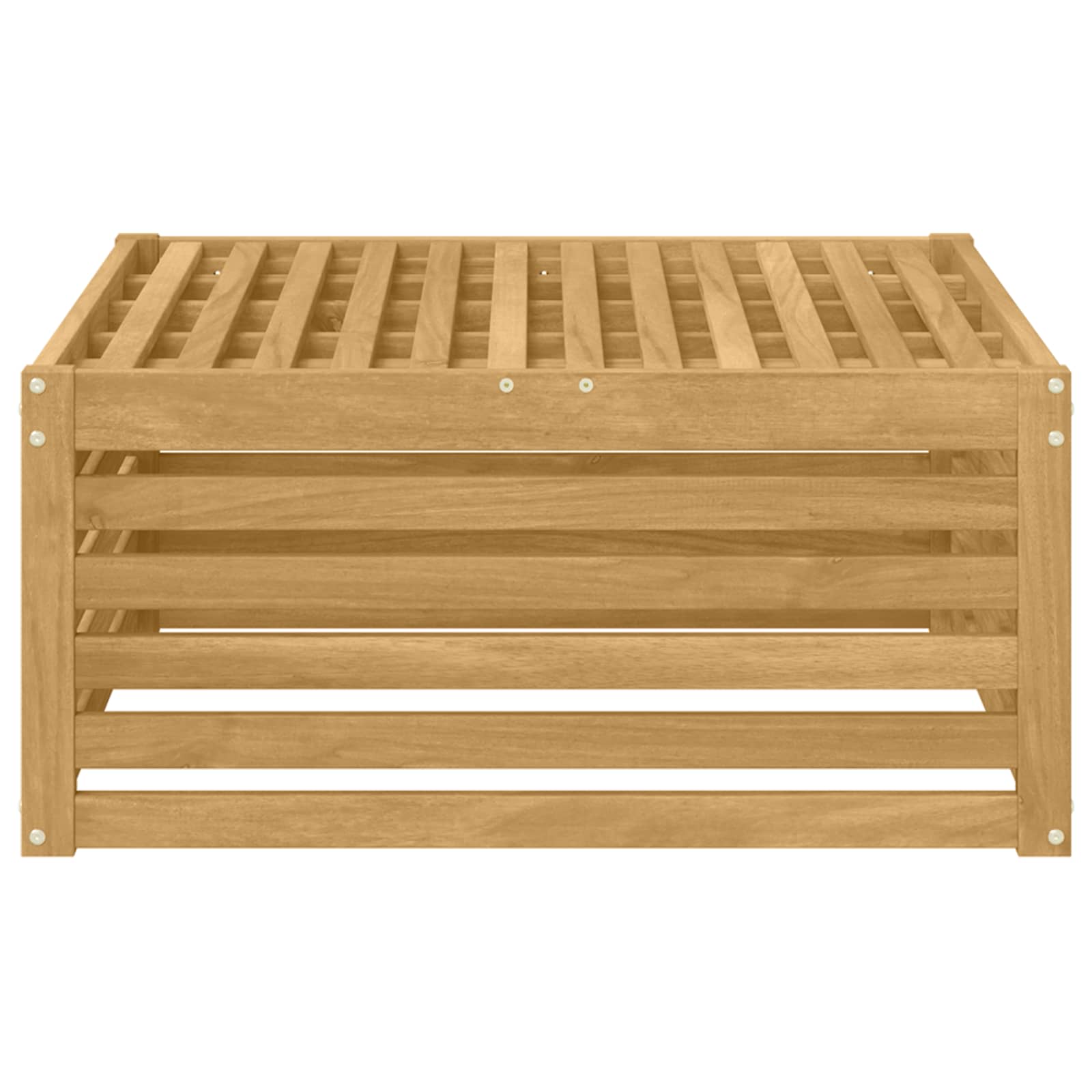 vidaXL Pufa na zewnątrz Lite Drewno Akacji Biały 79 x 79 x 37 cm