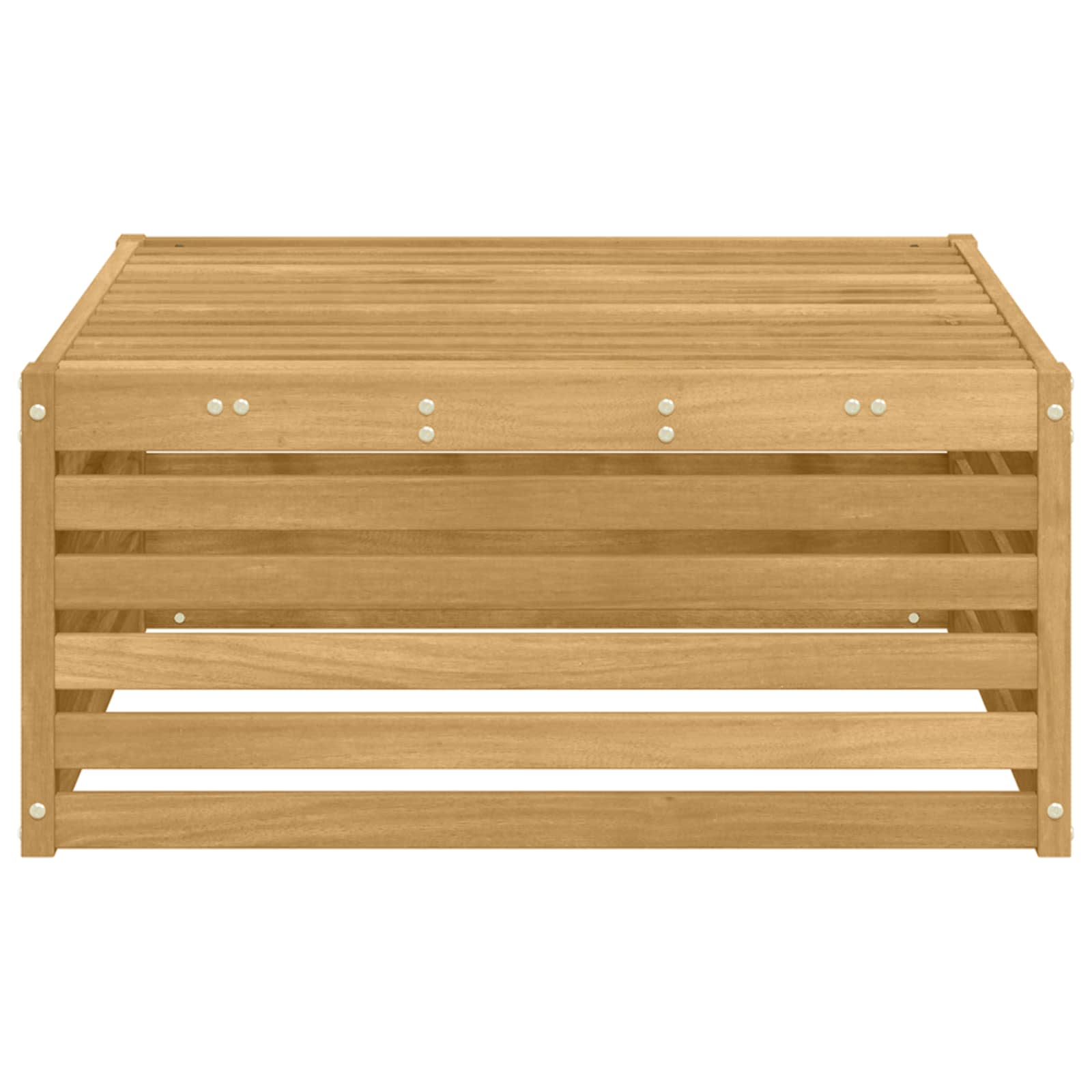 vidaXL Pufa na zewnątrz Lite Drewno Akacji Biały 79 x 79 x 37 cm