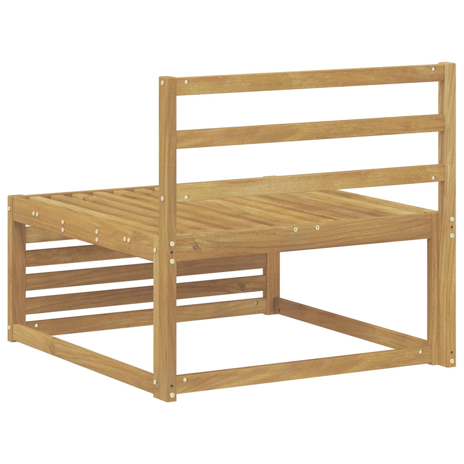 vidaXL Środkowa sofa ogrodowa Lite Drewno Akacji Biały 83 x 79 x 73 cm