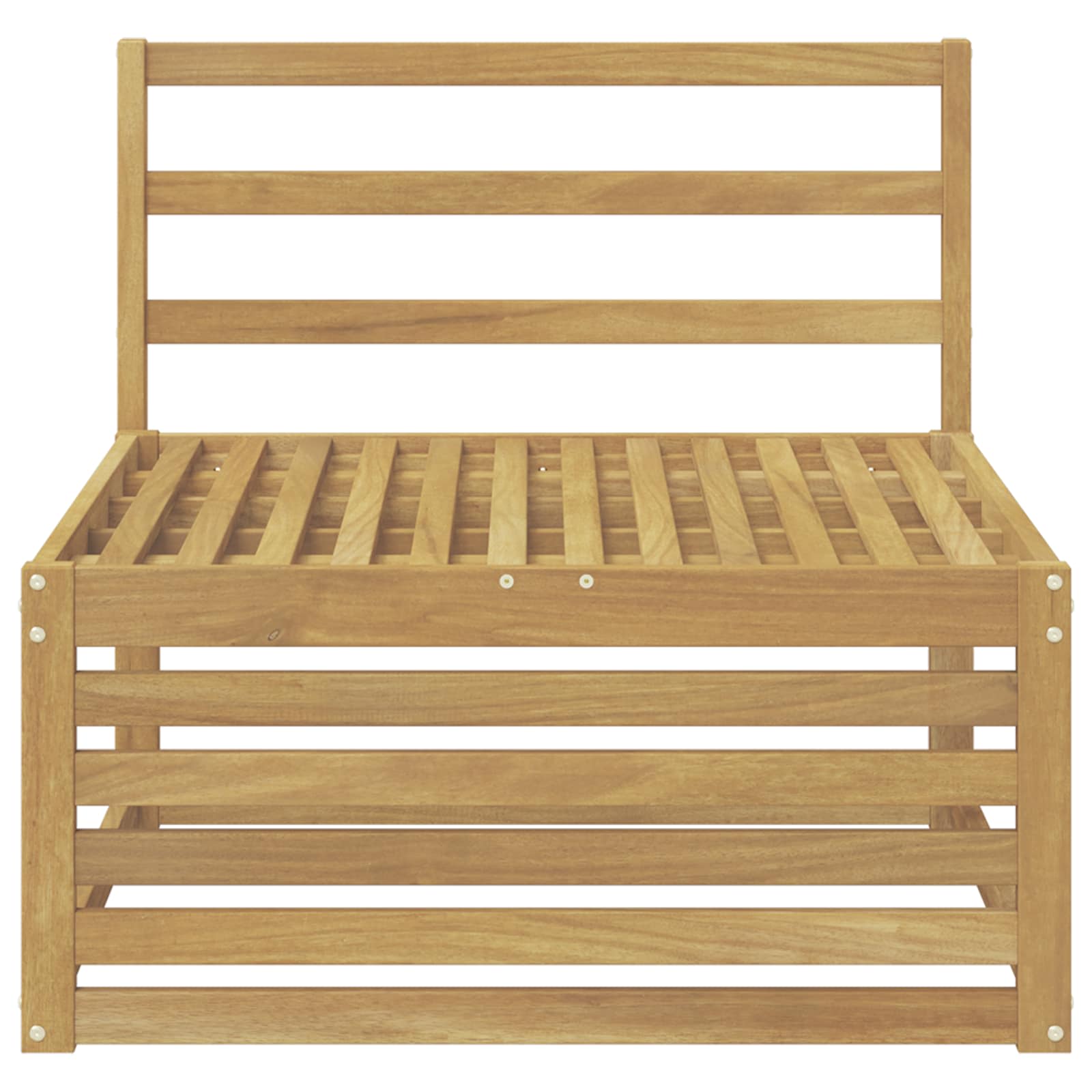 vidaXL Środkowa sofa ogrodowa Lite Drewno Akacji Biały 83 x 79 x 73 cm