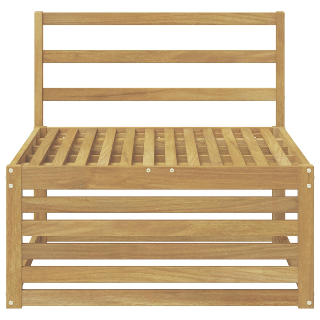 vidaXL Środkowa sofa ogrodowa Lite Drewno Akacji Biały 83 x 79 x 73 cm