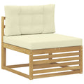 vidaXL Środkowa sofa ogrodowa Lite Drewno Akacji Biały 83 x 79 x 73 cm