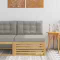 vidaXL Środkowa sofa ogrodowa Lite Drewno Akacji Biały