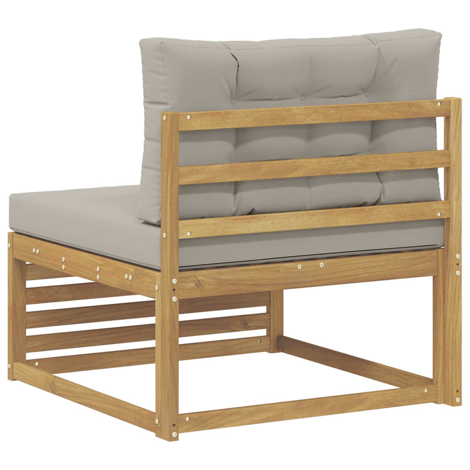 vidaXL Środkowa sofa ogrodowa Lite Drewno Akacji Biały