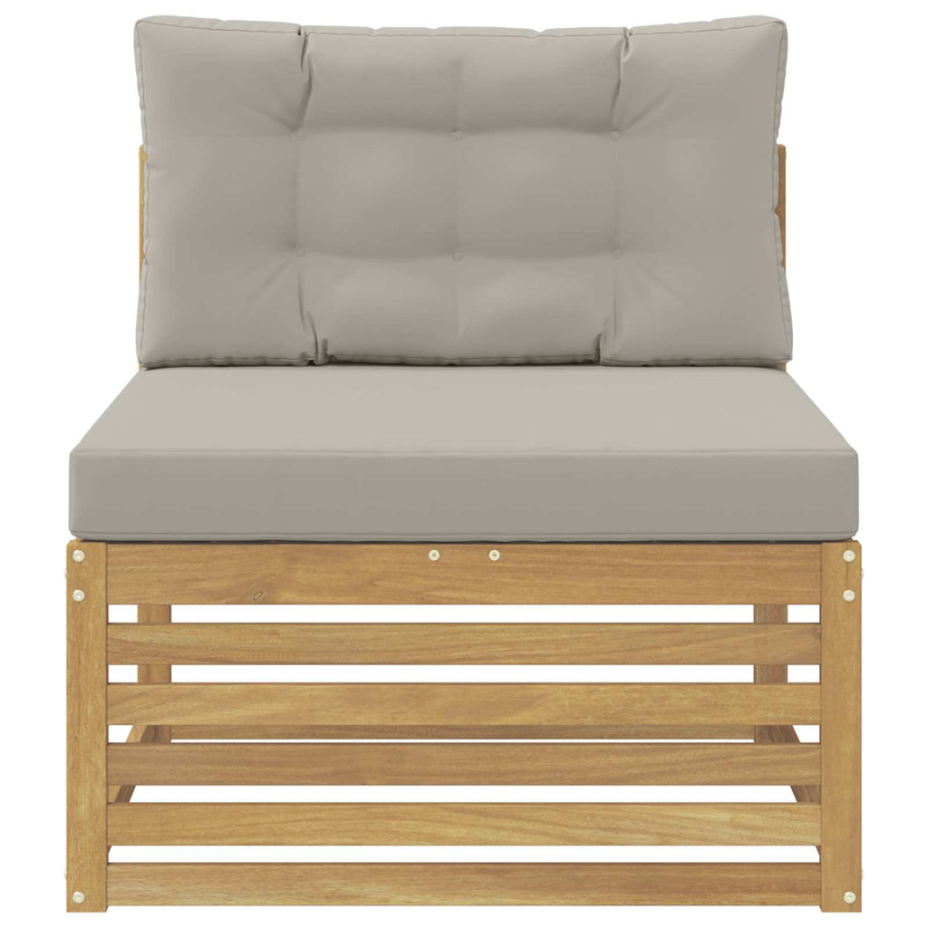 vidaXL Środkowa sofa ogrodowa Lite Drewno Akacji Biały