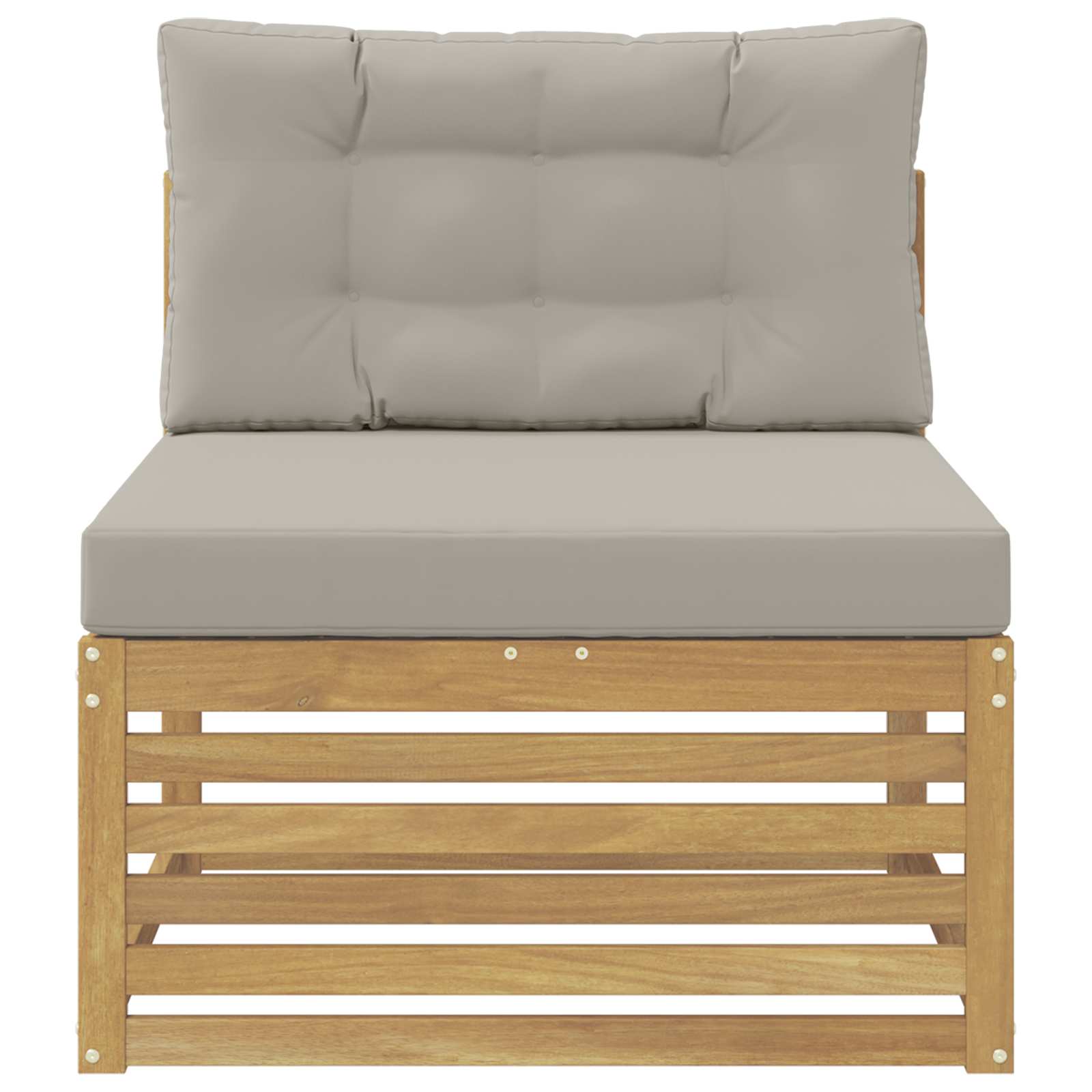 vidaXL Środkowa sofa ogrodowa Lite Drewno Akacji Biały