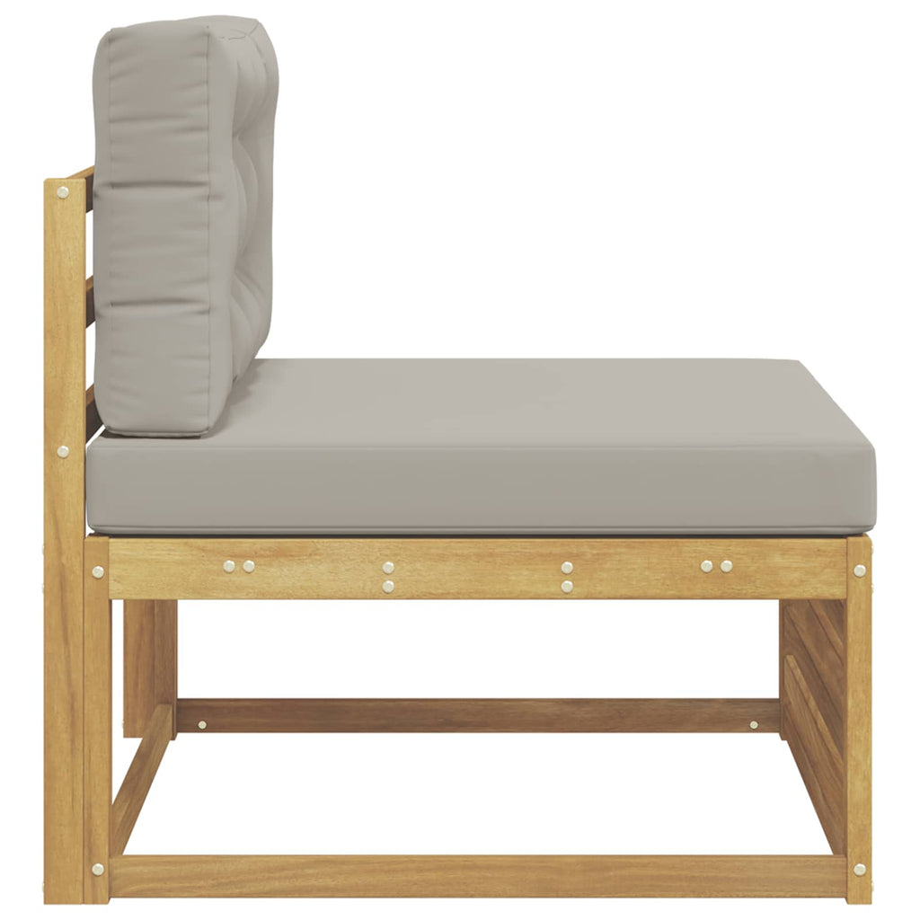 vidaXL Środkowa sofa ogrodowa Lite Drewno Akacji Biały