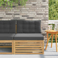 vidaXL Środkowa sofa ogrodowa Lite Drewno Akacji Biały