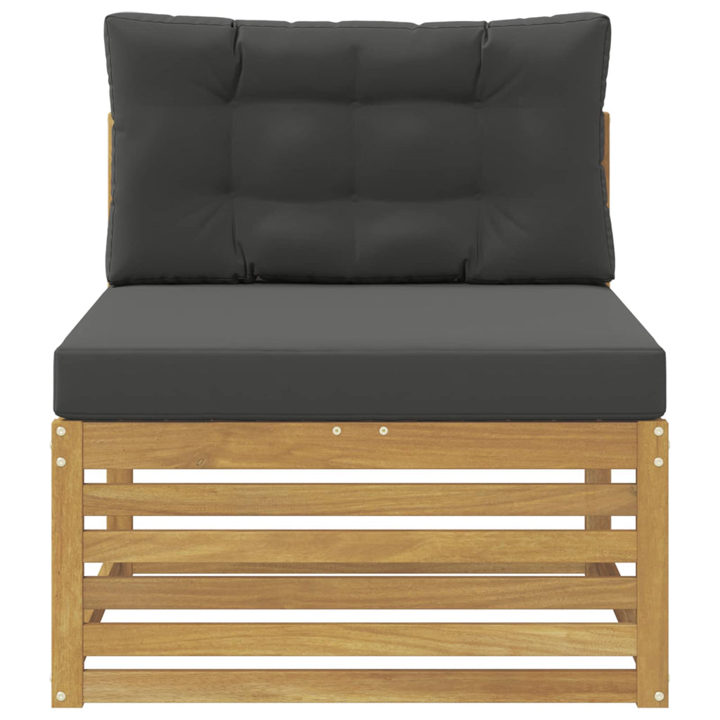 vidaXL Środkowa sofa ogrodowa Lite Drewno Akacji Biały