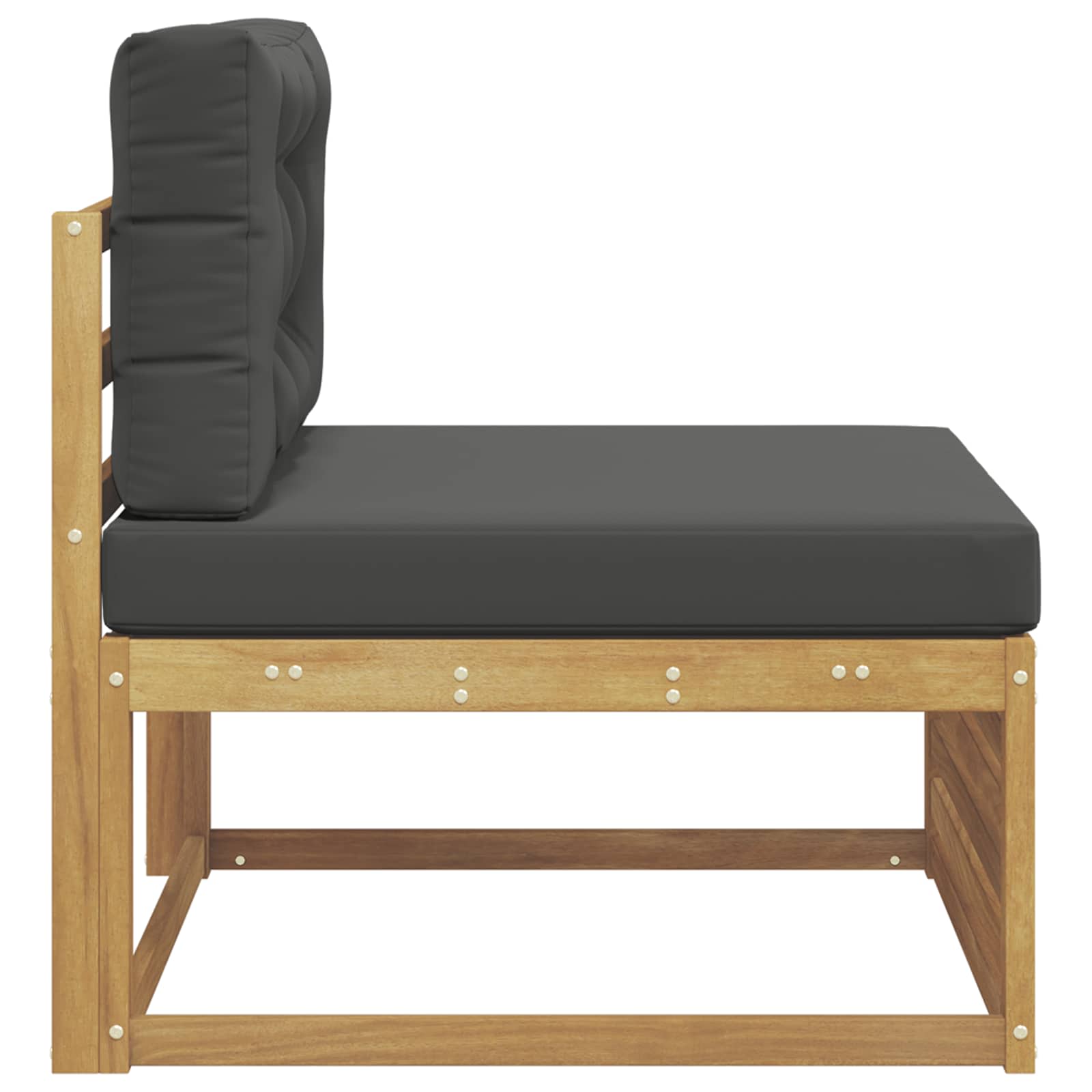 vidaXL Środkowa sofa ogrodowa Lite Drewno Akacji Biały