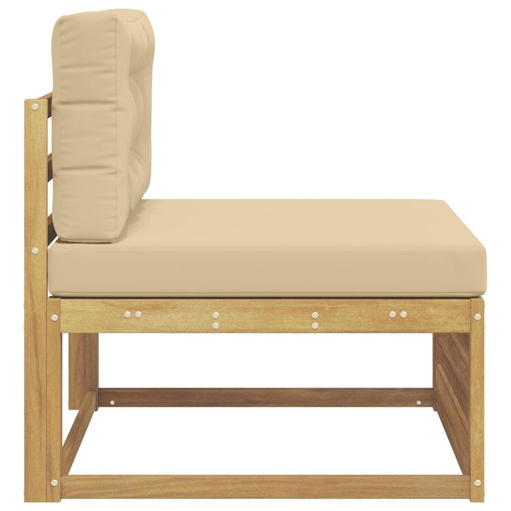 vidaXL Środkowa sofa ogrodowa Lite Drewno Akacji Biały