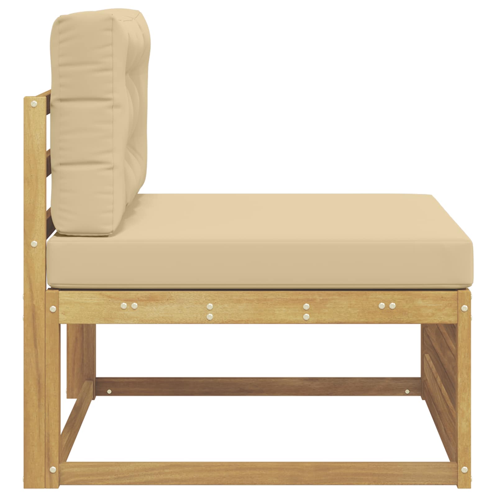 vidaXL Środkowa sofa ogrodowa Lite Drewno Akacji Biały