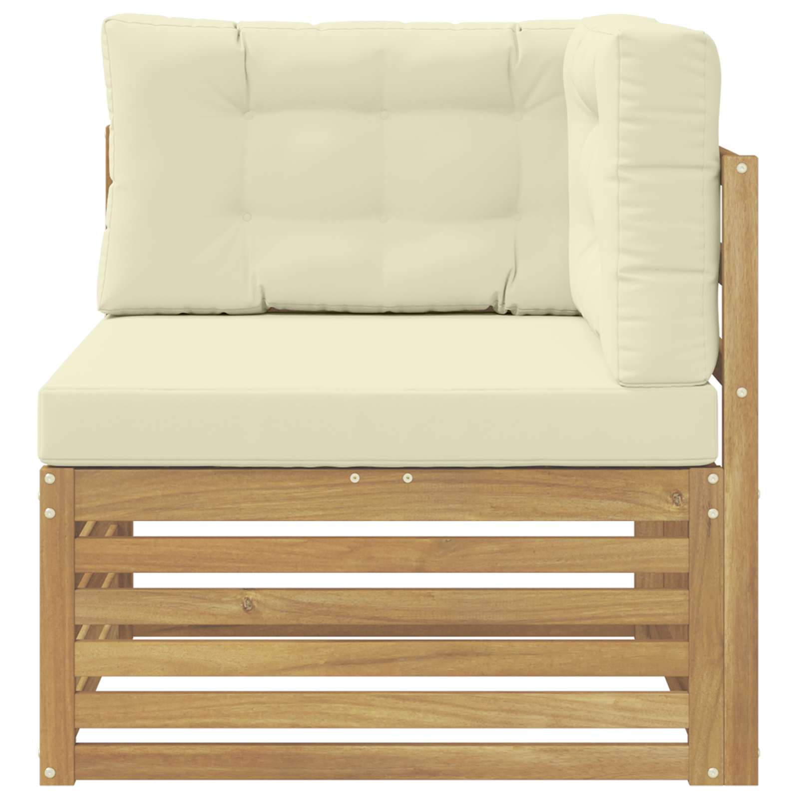 vidaXL Sofa narożna na zewnątrz Lite Drewno Akacji Biały