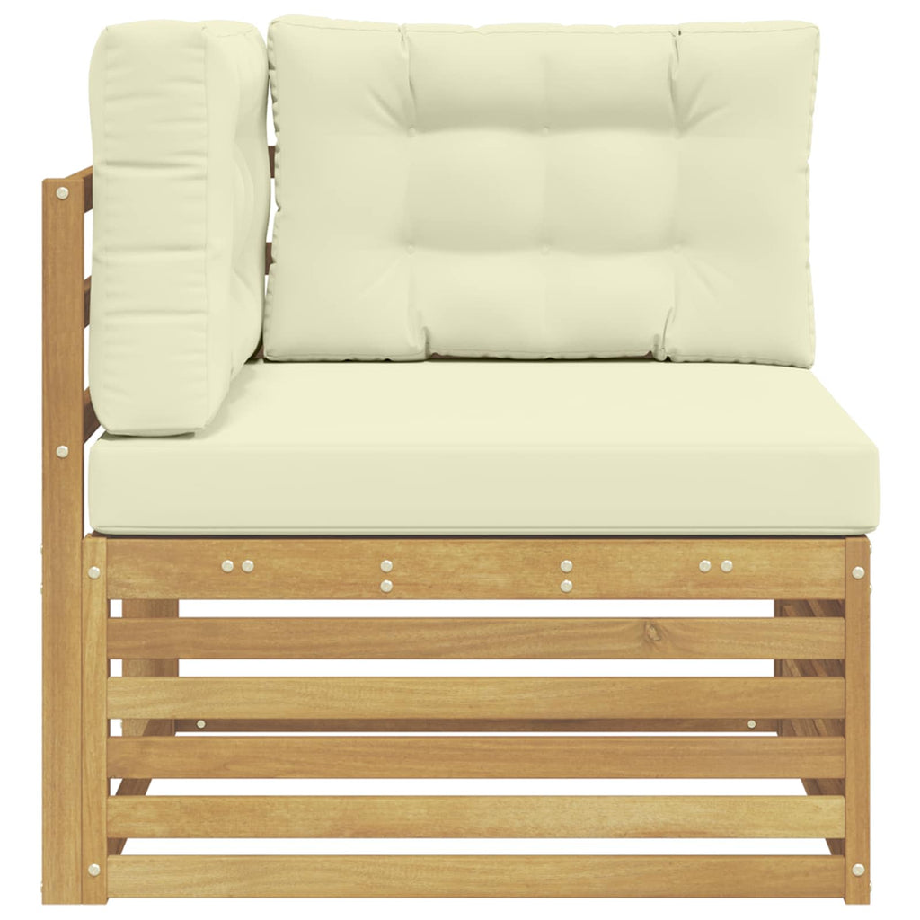 vidaXL Sofa narożna na zewnątrz Lite Drewno Akacji Biały