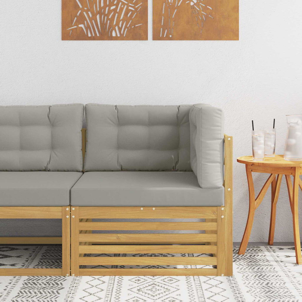 vidaXL Sofa narożna na zewnątrz Lite Drewno Akacji Biały