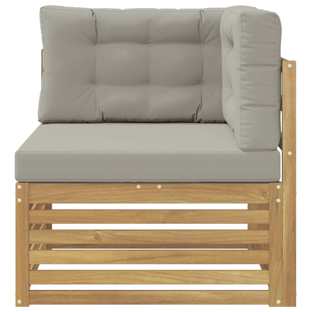 vidaXL Sofa narożna na zewnątrz Lite Drewno Akacji Biały
