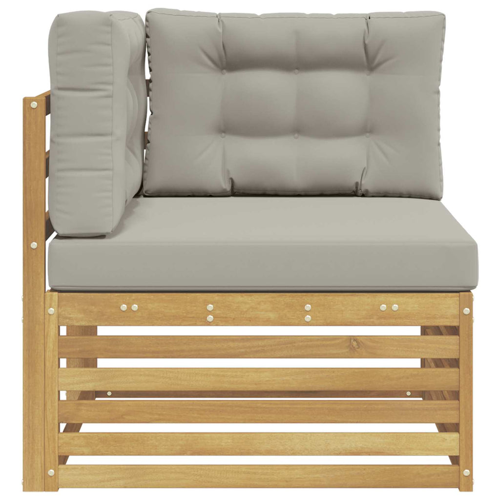 vidaXL Sofa narożna na zewnątrz Lite Drewno Akacji Biały