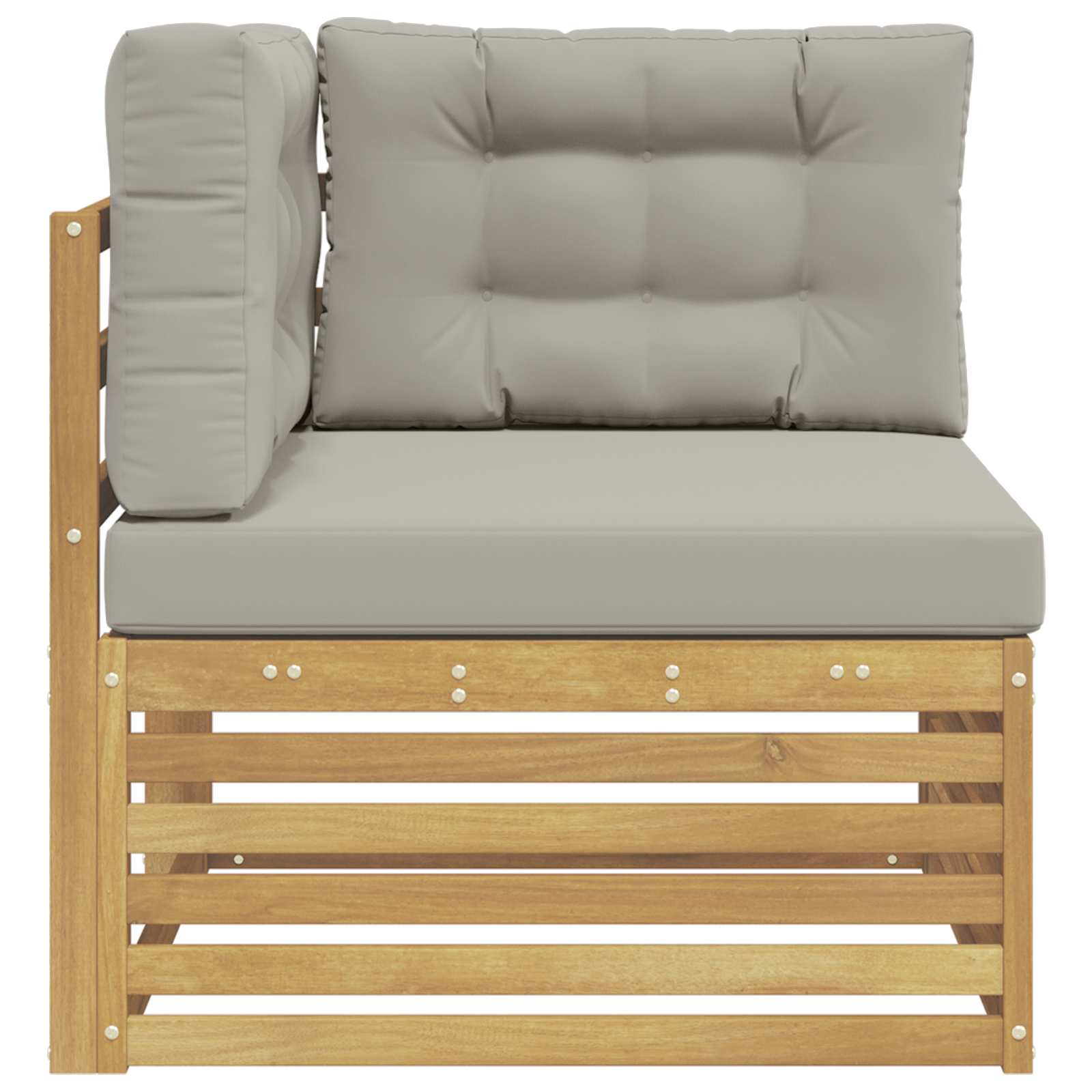 vidaXL Sofa narożna na zewnątrz Lite Drewno Akacji Biały
