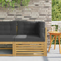 vidaXL Sofa narożna na zewnątrz Lite Drewno Akacji Biały