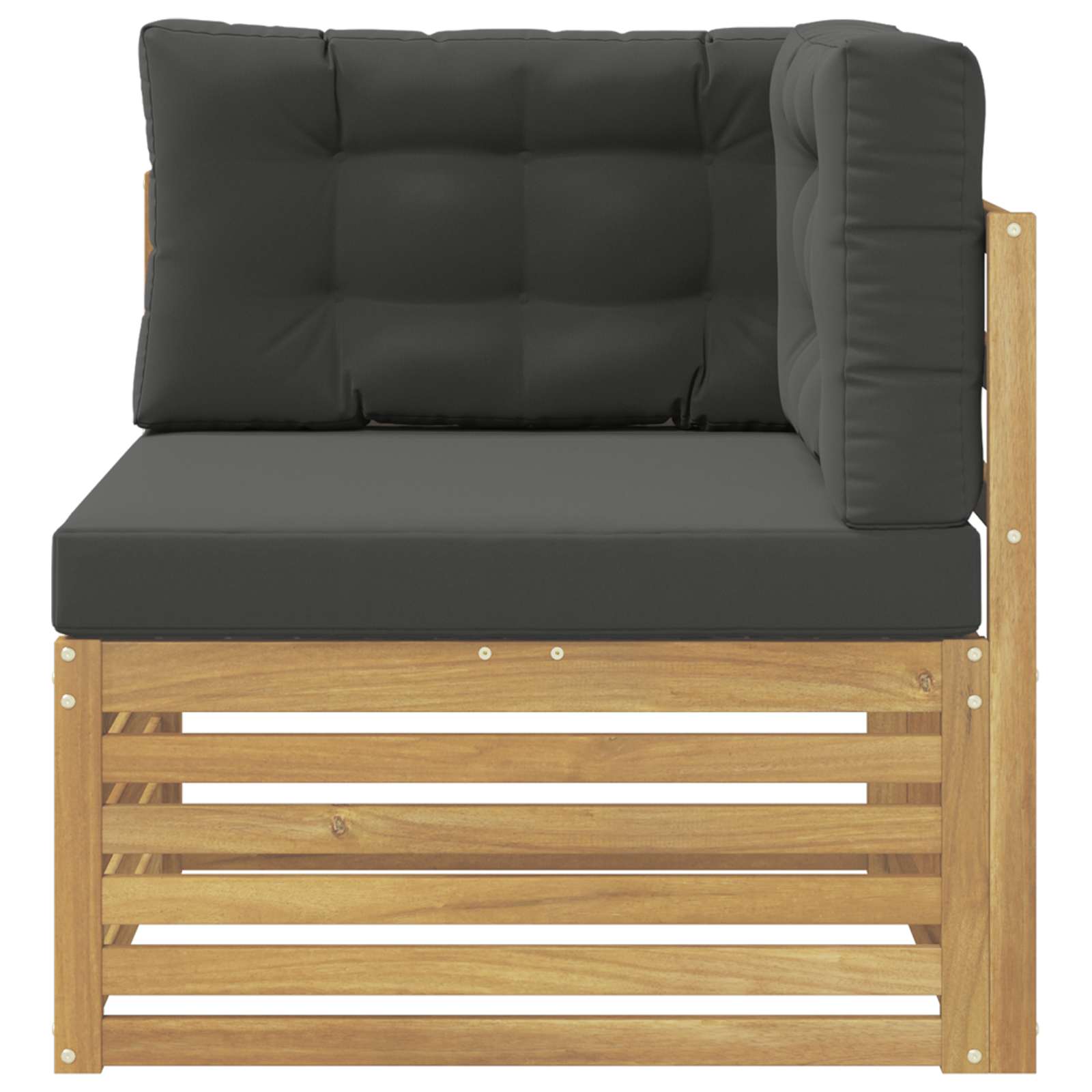 vidaXL Sofa narożna na zewnątrz Lite Drewno Akacji Biały