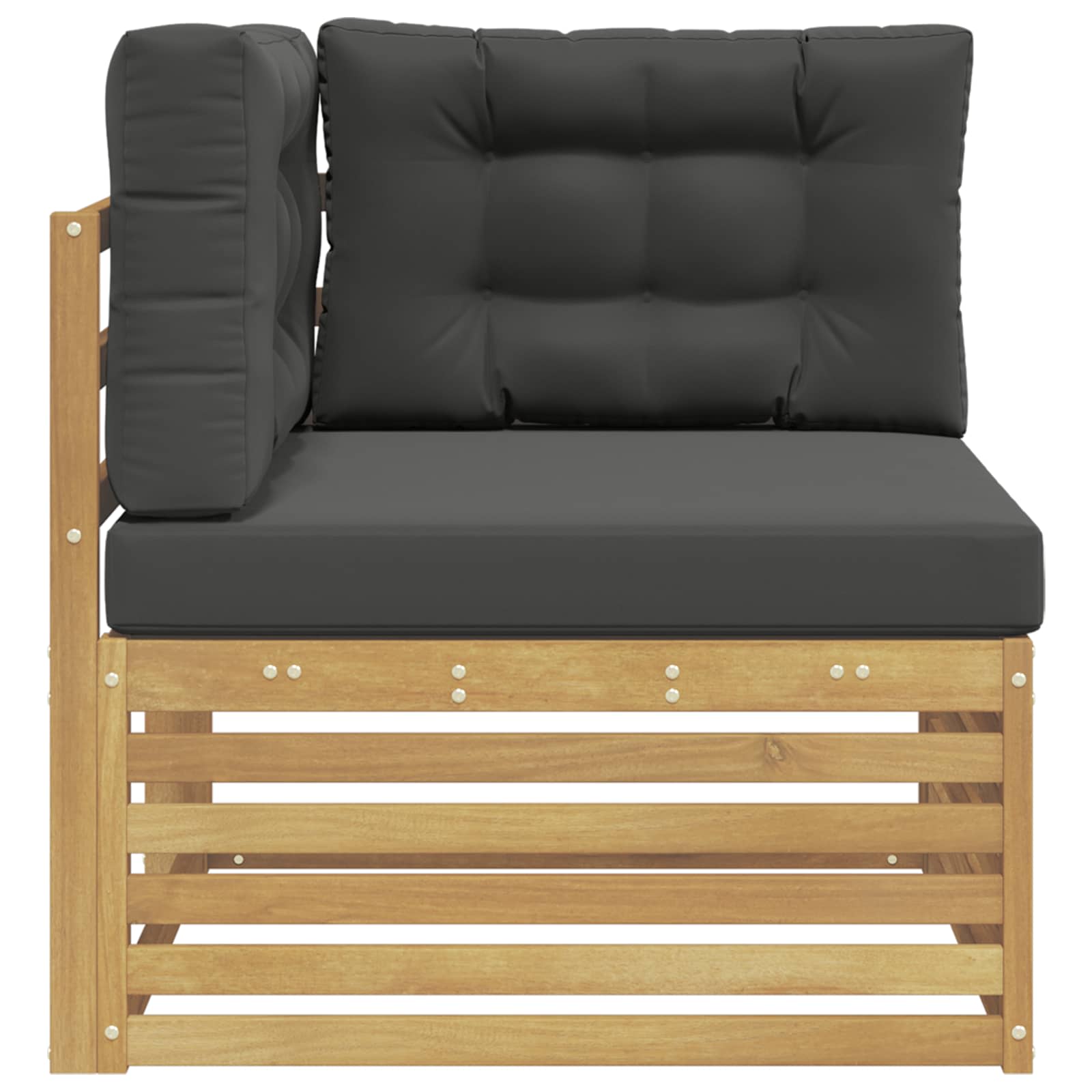 vidaXL Sofa narożna na zewnątrz Lite Drewno Akacji Biały